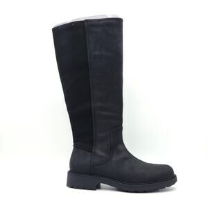 Clarks Women Black Leather Opal Glow Classic Casual Riding Boots Size US 9.5M